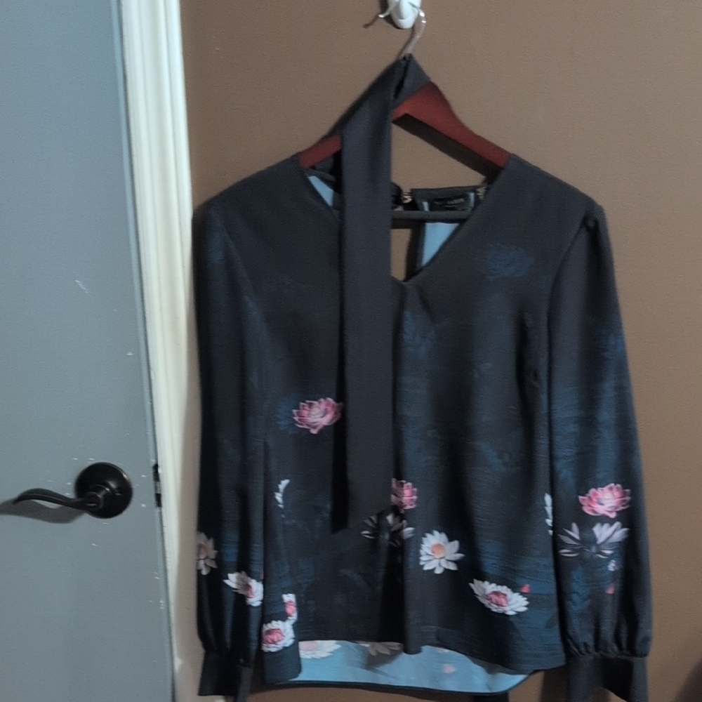 Ted Baker Black Floral Blouse